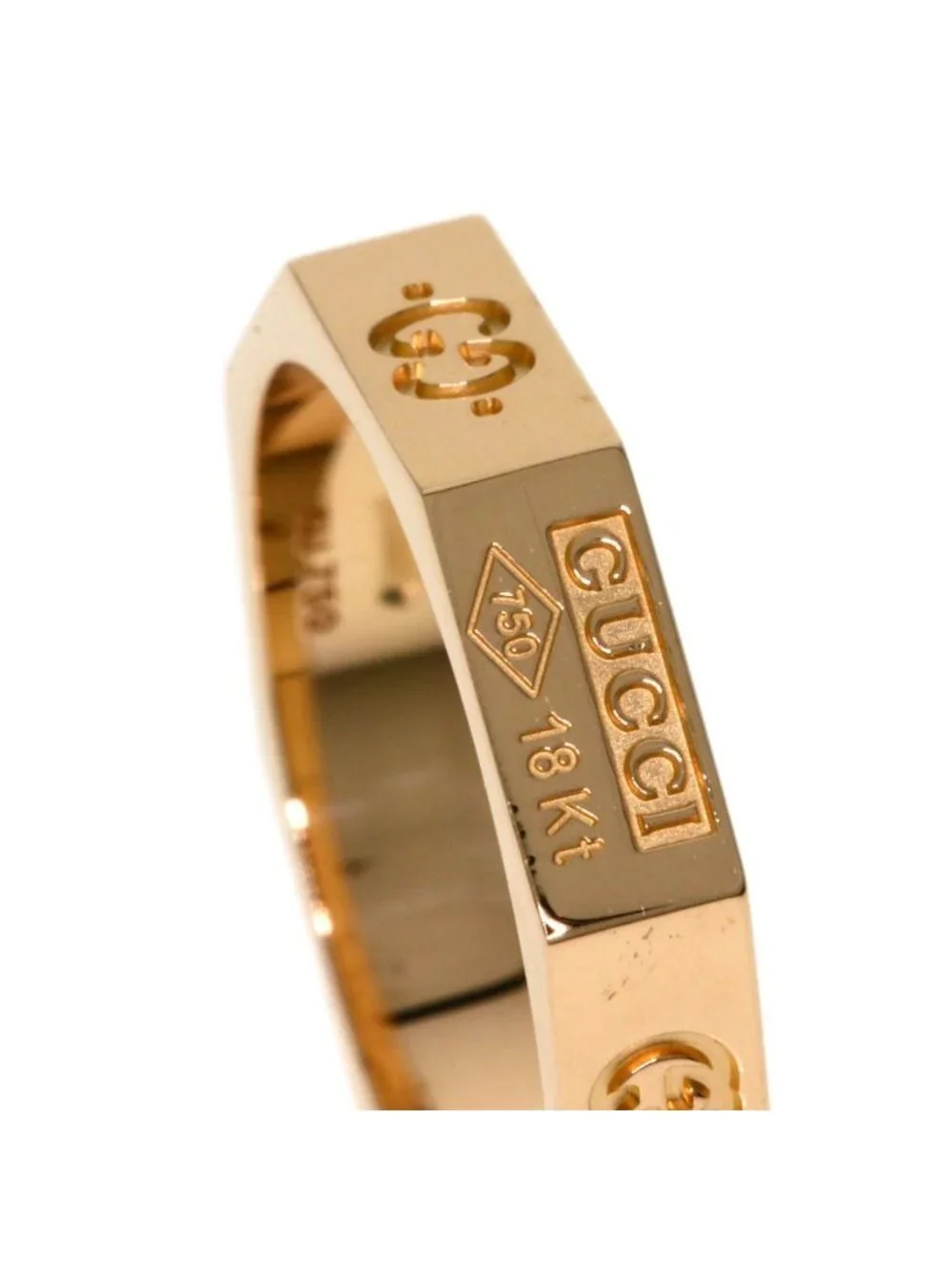 Gucci Octagon Ring 18k Pink Gold - Picture 9 of 10